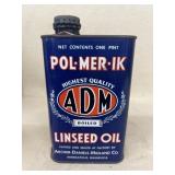 Linseed seed oil advertising can full