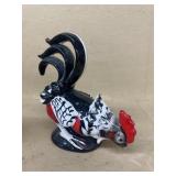 Black white porcelain chicken