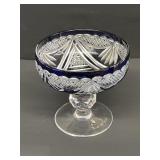 Cut glass dessert, dish