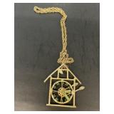 Clock pendant necklace