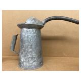 Galvanized oil can