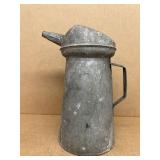 Galvanized oil can