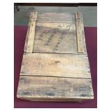 Early wooden chicken box made in Richmond, Indiana