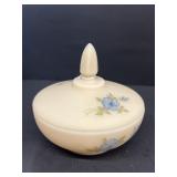 Hand painted Fenton powder jar