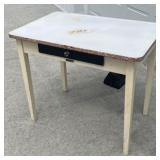 Porcelain top one drawer country Table
