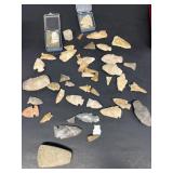 I arrowheads and artifacts found in Somerset,