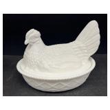 West Moreland hen on a nest