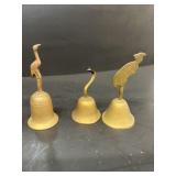 Serpent and stork head bells