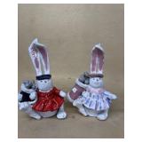 Pottery, golf rabbits