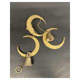 Brass moon shaped bell