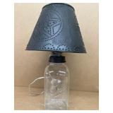 Tin shade perfect mason jar lamp