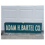 Adam H Bartlett Company wooden sign
