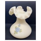 Fenton ruffled vase hand-painted by TAMI Miller