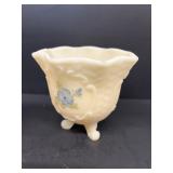 Fenton ruffled candy dish hand painted