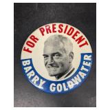 BARRY GOLDWATER for president 6 inch campaign