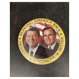 Ronald Reagan and George Bush 6 inch campaign