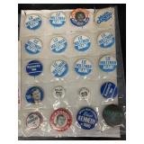 Ted Kennedy, Liz Holtzman political buttons