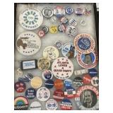 Political buttons, Humphrey, democratic