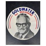 Gold water for president 7 1/2 inch campaign