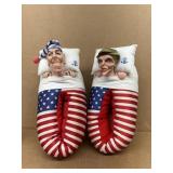 Ronald and Nancy Reagan house slippers