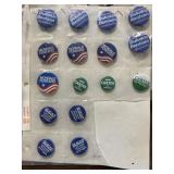 Reagan, Jimmy Carter and Mondale campaign buttons