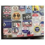 Political buttons, Nixon, Elvis Presley, dole el