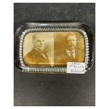 1900 McKinley and Roosevelt paperweight