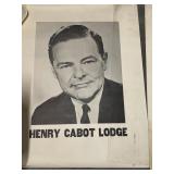 Henry Lodge campaign poster 1960 original 3