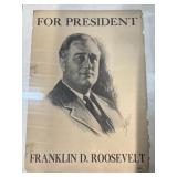 1936 Franklin Roosevelt for president political