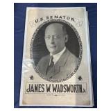 1926 James Wadsworth Junior US Senator political