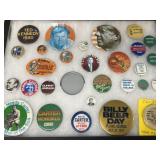 Jimmy Carter, Ted Kennedy campaign buttons