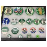 Jimmy Carter and Mondell campaign buttons