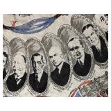 Presidents silk scarf original Washington to