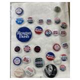 Reagan Nixon McGovern Goldwater political buttons