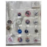 Bush, Carter Johnson Jackson, political buttons