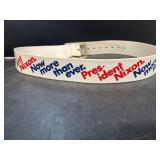 President Nixon now more than ever belt