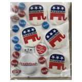 ROUDEBUSH,BAYH campaign buttons