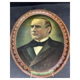 President William McKinley oval metal tray