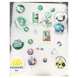 Jimmy Carter Johnson Mondell political buttons