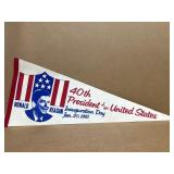 Ronald Reagan inauguration day 1981 pennant