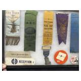 Late 1800s plug hat, association, ribbon Allen