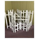 White painted picket fence