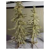 Yellow Christmas tree, 3 foot and 2 foot