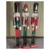 (3) nutcrackers approximately 3 foot tall
