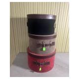 (3) large hat box displays