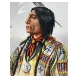 LIMOGES Chief Wolf Robe, Cheyenne handpainted