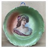 France, hand-painted woman bowl