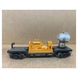 Lionel O gauge rotating search light flat car