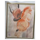 Painting on board signed NJL