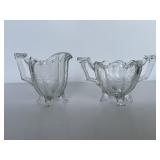 Glass cream and sugar